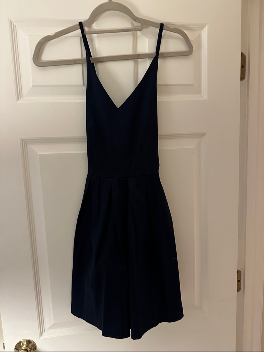 Women’s Navy V-Neck Spaghetti Strap Dress